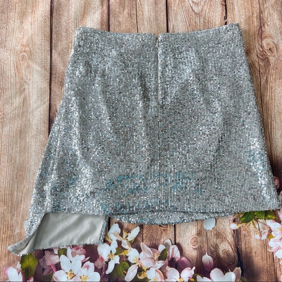 NWT Gianni Bini James Sequined Side Drape Skirt - Picture 7 of 14